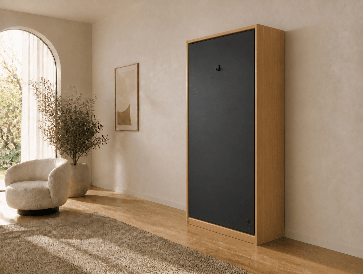 80×200 verticaal opklapbed – Antraciet RAL 7016