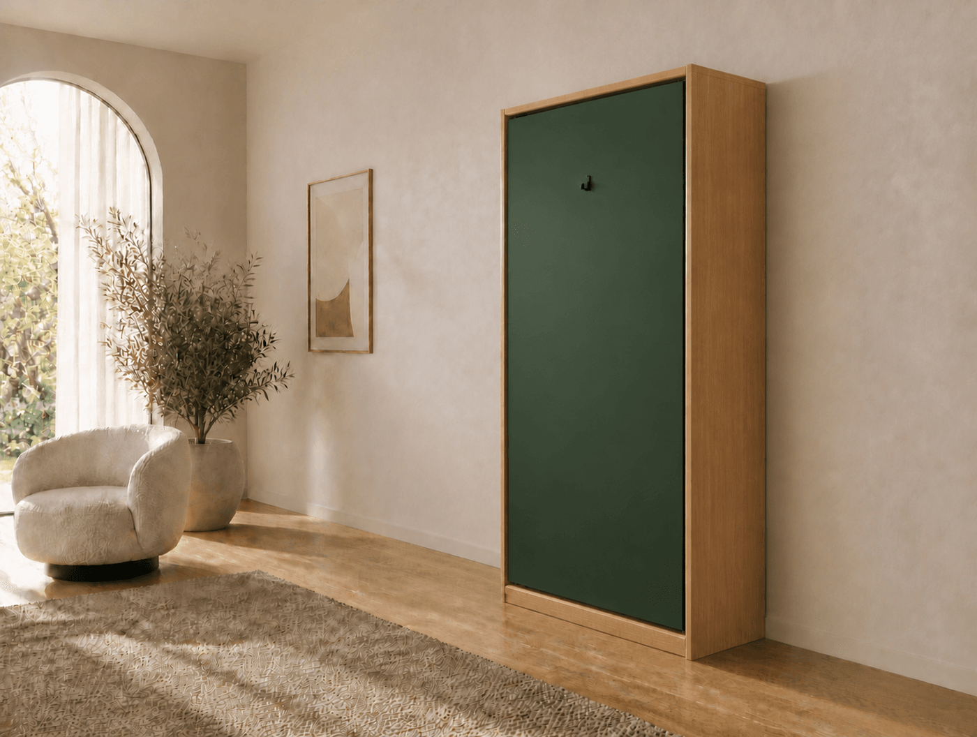 80×200 verticaal opklapbed – Groen RAL 6005
