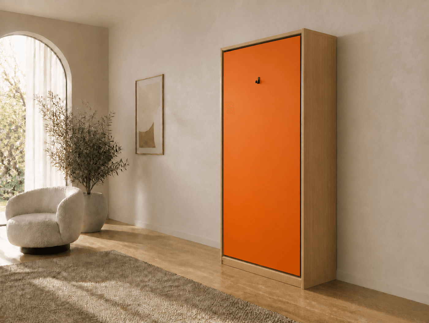 80×200 verticaal opklapbed – Oranje RAL 2004